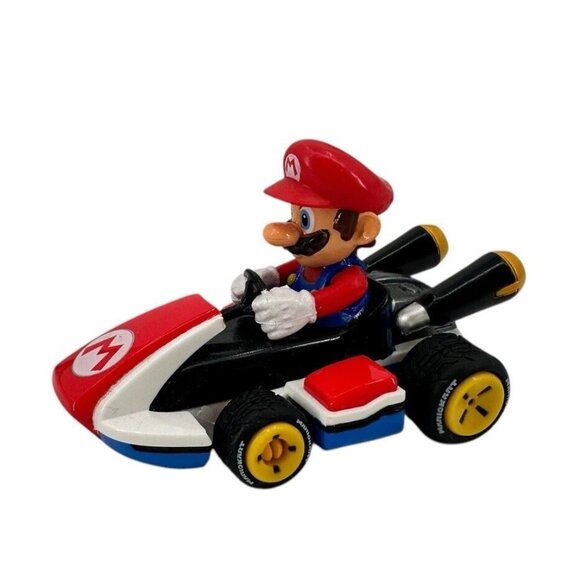 Mario Mario Kart Pull Speed Toy Car Racer 3" Excellent Condition - Picture 1 of 8